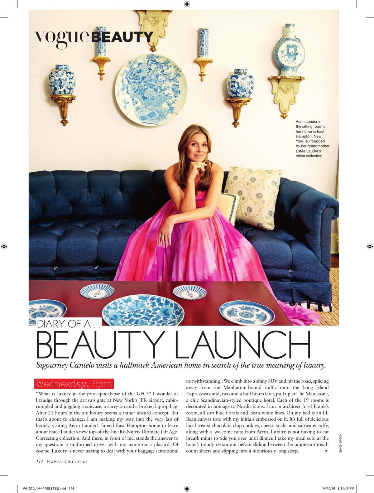 Lunch at Aerin Lauder’s Hamptons House — tearsheet