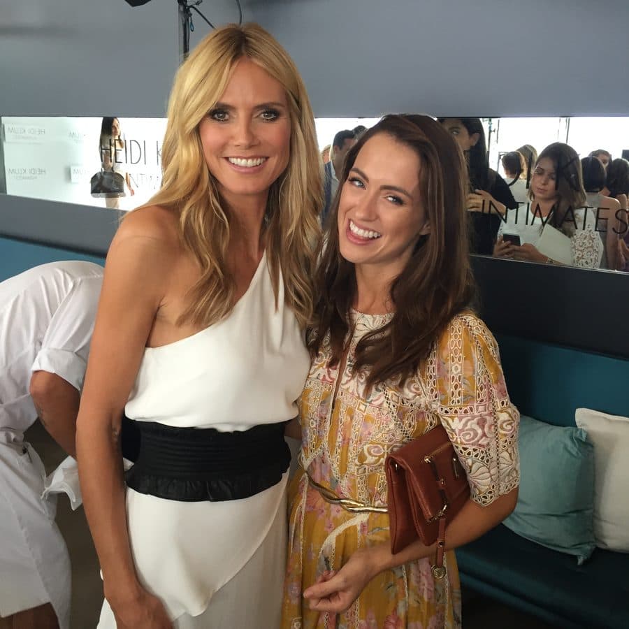 Sigourney Cantelo with Heidi Klum