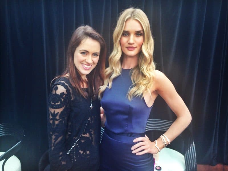 Sigourney Cantelo with Rosie Huntington-Whiteley